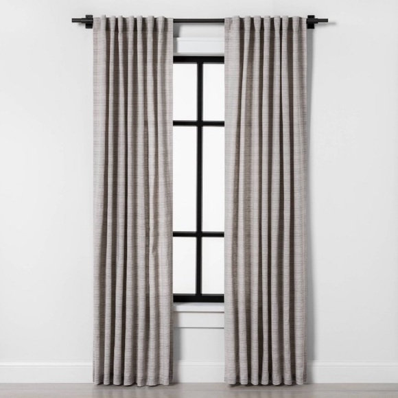 95” Stripe Curtain Gray / Sour Cream Hearth & Hand - Picture 1 of 5